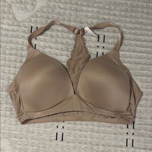 Aerie Tan Racerback Lace Bra